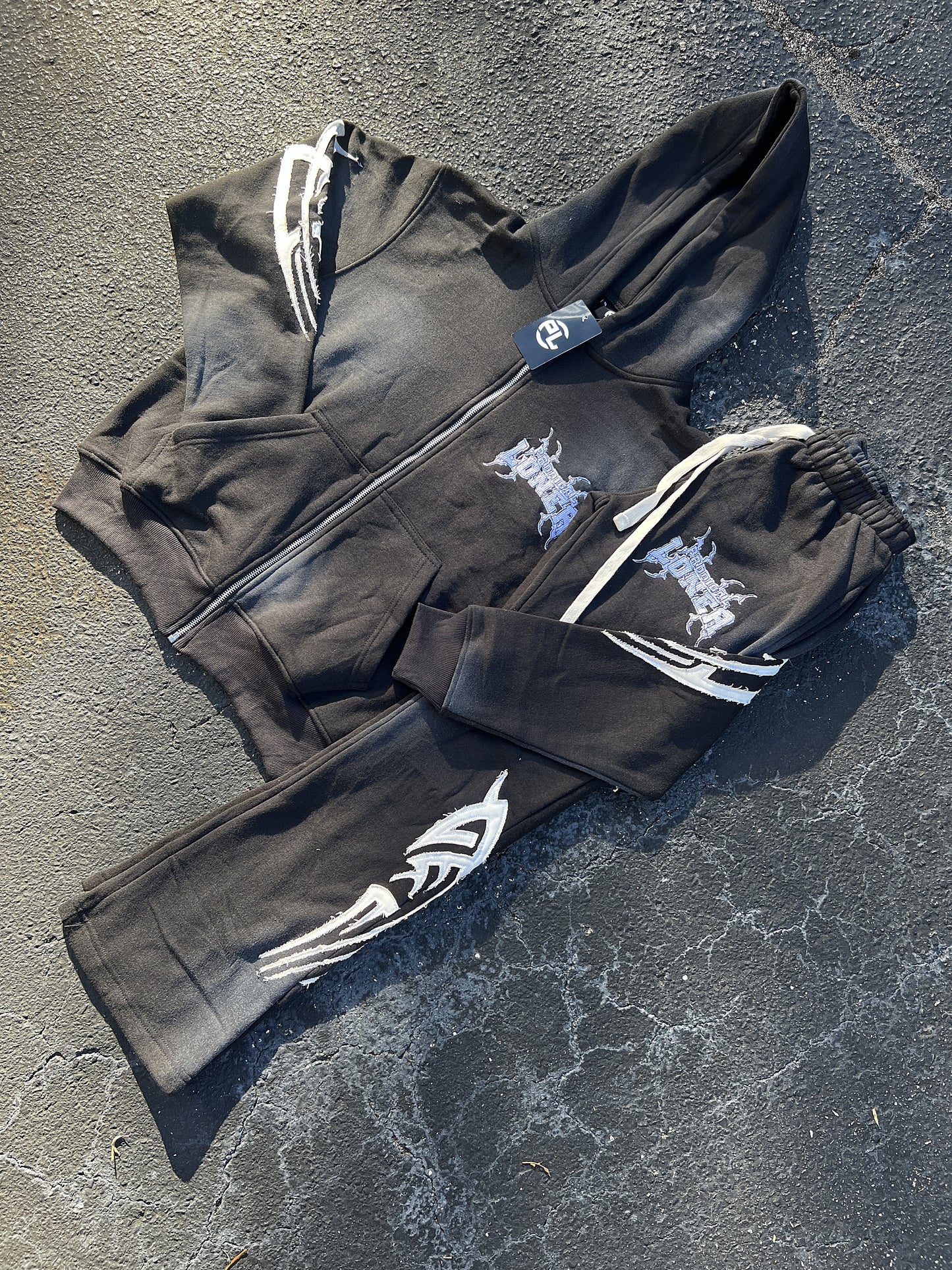 Sun Fade Black Sweatsuit