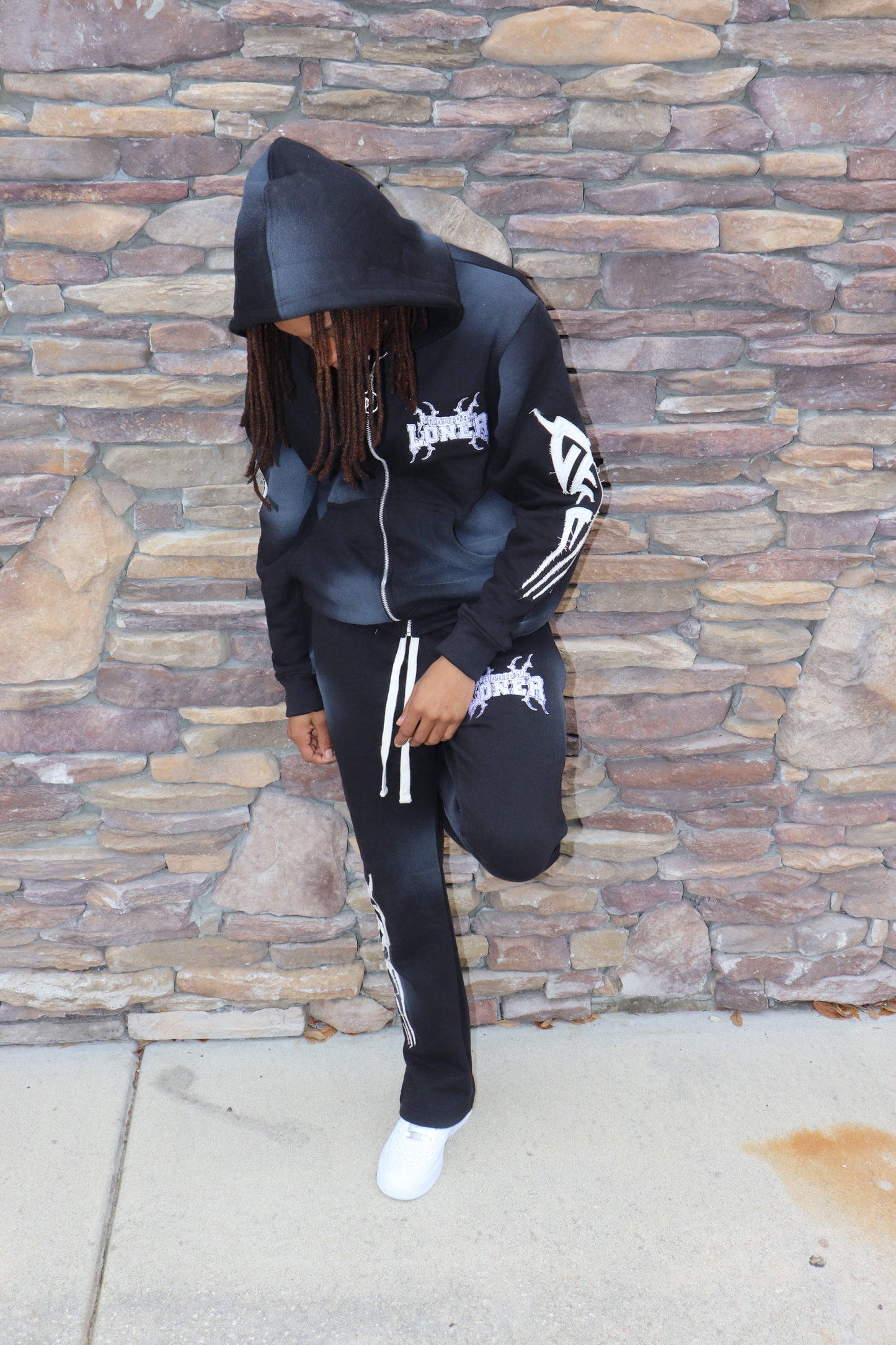 Sun Fade Black Sweatsuit